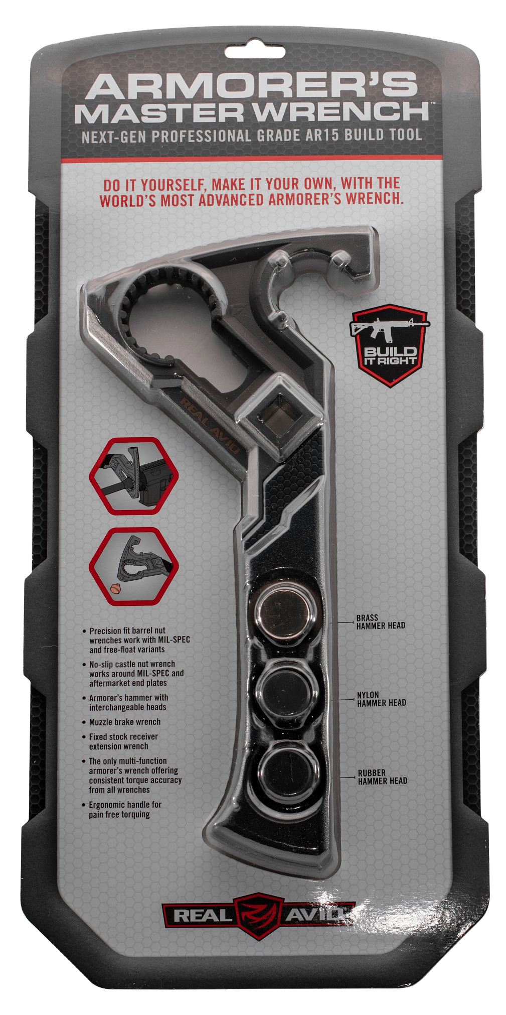 Real Avid AVAR15AMW Armorer's Master Wrench Stainless Steel AR-Platform