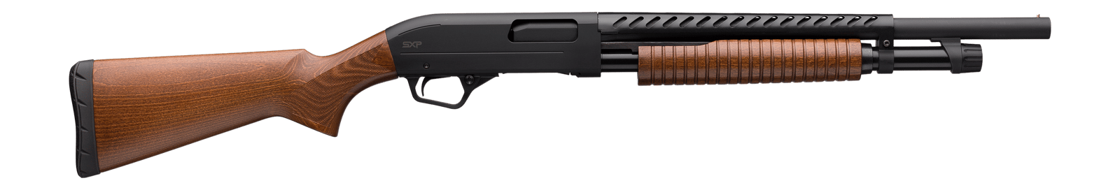 Winchester Repeating Arms 512418395 SXP Trench Pump 3" 5- 2.75" Shells 18" Matte Black Heat Shield Barrel, Matte Black Aluminum Alloy Drilled & Tapped Receiver, Fixed Satin Hardwood Stock