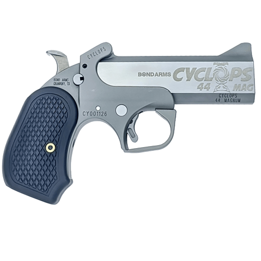Bond Arms Cyclops Handgun .44 Mag Single Shot 4.25" Barrel Silver with Black Grip