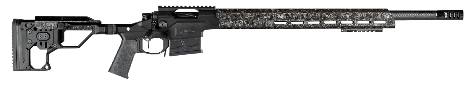 Christensen Arms 8010300600 Modern Precision  6.5 PRC 5+1 24" Threaded Carbon Fiber Barrel, Black Nitride Finish, Black Anodized with Folding Stock, Polymer Grip