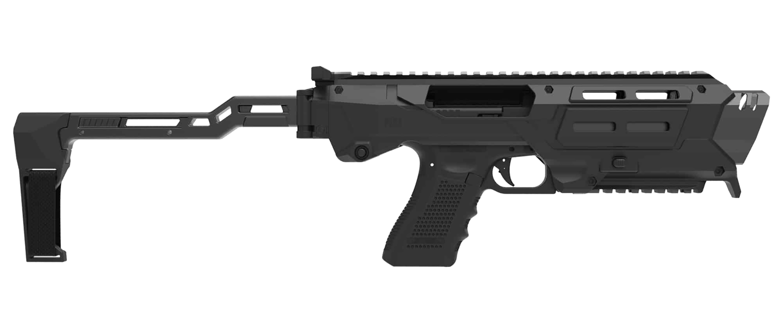Meta Tactical Llc MX1-PS-BK MX-1 Conversion Kit Compatible w/Glock, Aluminum Frame w/M-LOK & Picatinny Rail, Black Polymer Folding Stabilizer