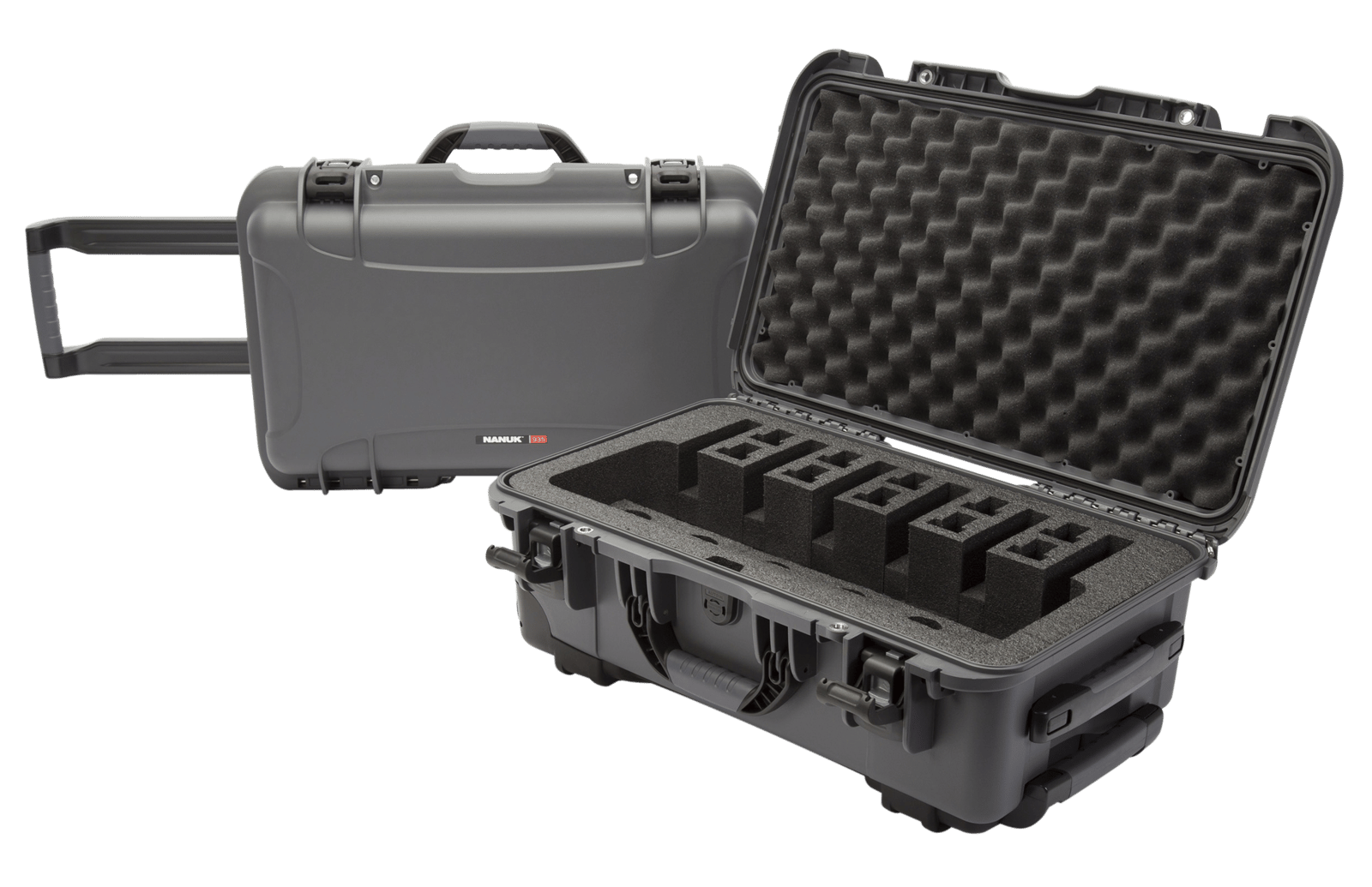 Nanuk 9356UP7 935 6 Up Gun Case Graphite Handgun Resin