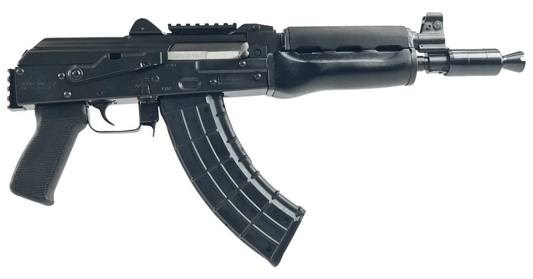 Zastava Arms Usa ZP92762PAM ZPAP 92 7.62x39mm 30+1 10" Black, Polymer Grip, Dark Wood Handgaurd, Stock Adapter, Muzzle Brake