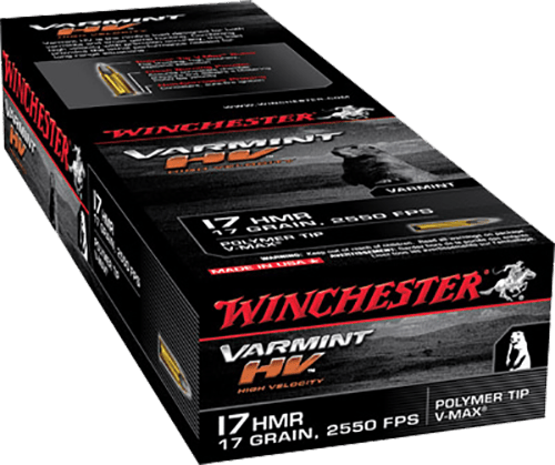 Winchester Ammo S17HMR1 Varmint HV  17HMR 17gr Hornady V Max 50 Per Box/20 Case