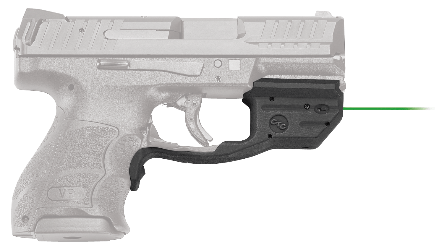 Crimson Trace 0165901 Laserguard  H&K VP9/VP9SK/VP40, Green Laser Black Polymer