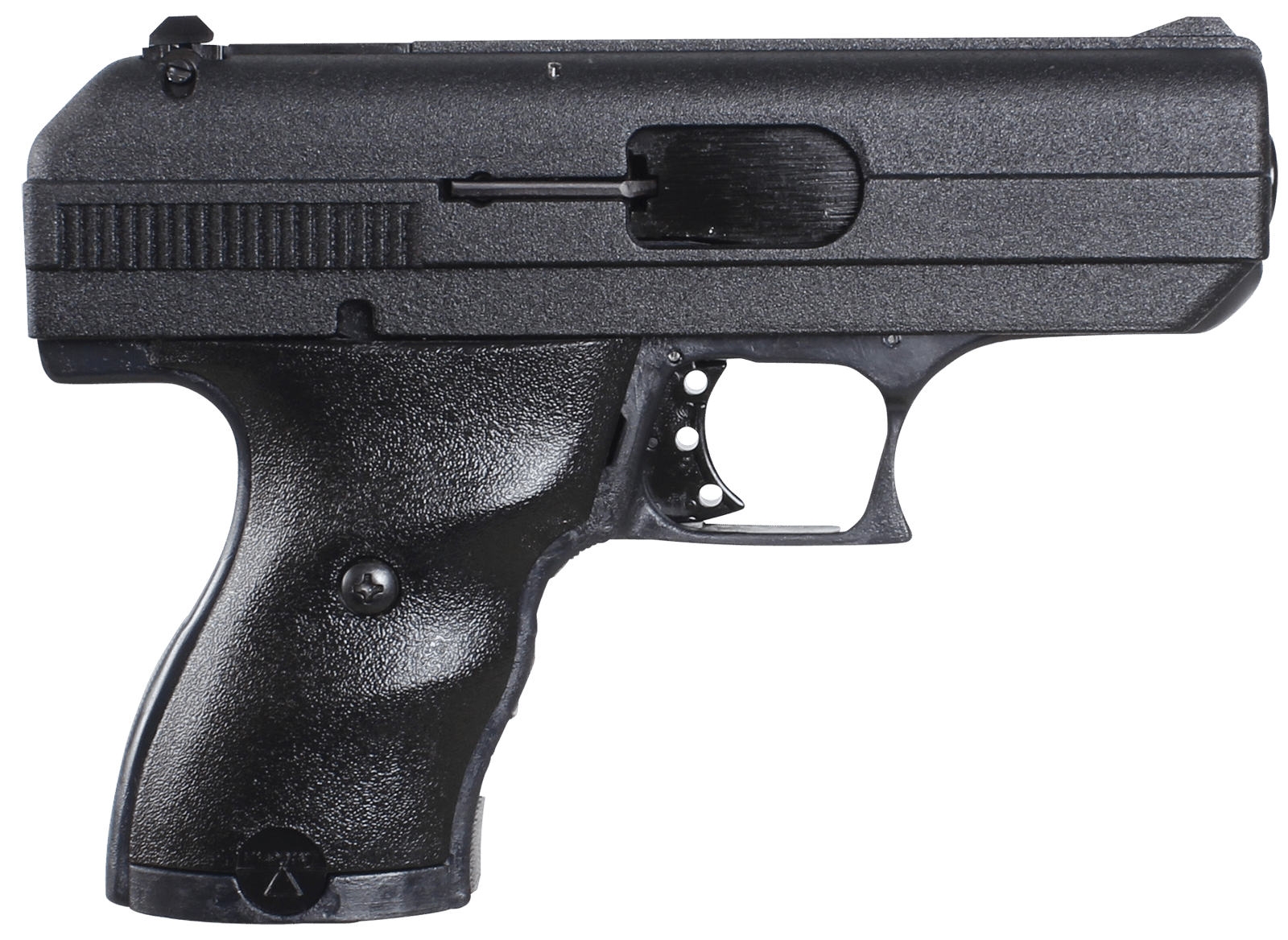 Hi-Point 916HCKNIFE C9 w/Knife 9mm Luger 8+1, 3.50" Black Steel w/Integral Compensator Barrel, Black Powder Coated Serrated Steel Slide, Black Polymer Frame & Grip, Knife