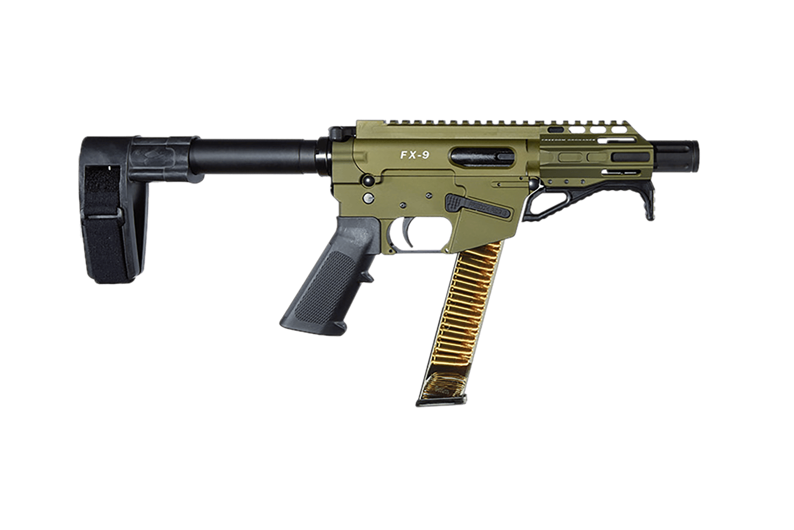 FREEDOM ORDNANCE FX9P4SBM-ODG FX9P  9mm Luger 4" OD Green