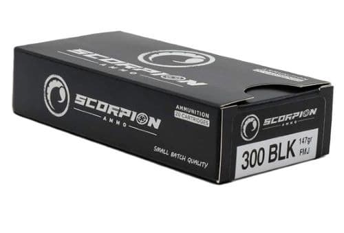 SCORPION 300 BLACKOUT 147GR FMJ 20RD 20BX/CS