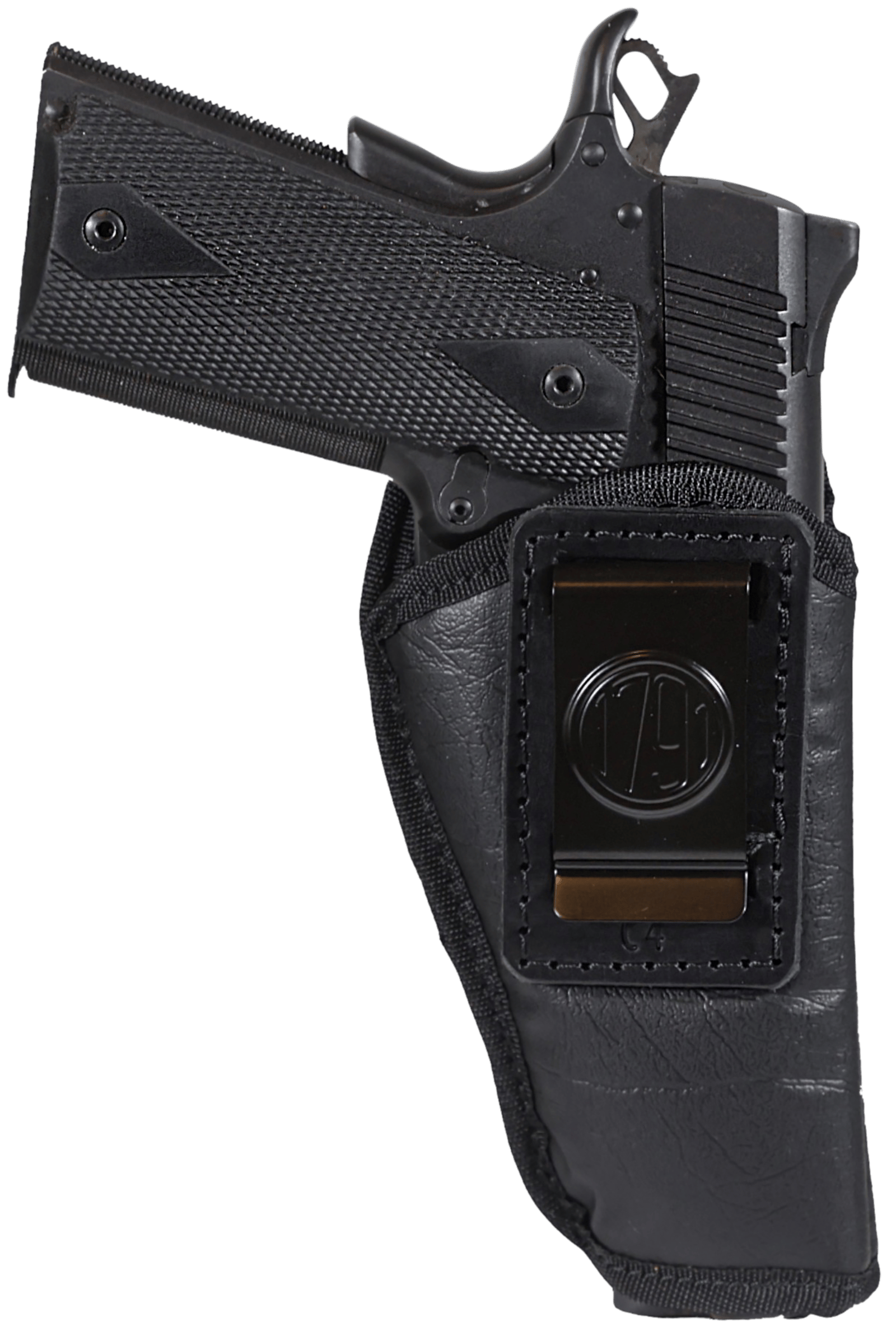 1791 Gunleather ECOC4BLKR EcoCarry  IWB Compact Long Black Right Hand