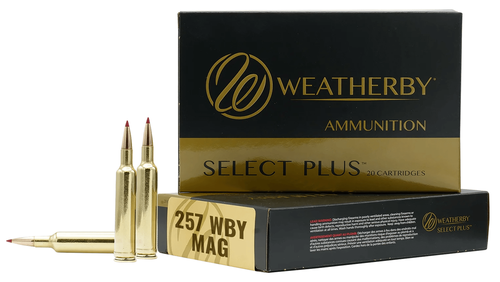Weatherby F257100SCO Select Plus  257Wthby Mag 100gr Swift Scirocco 20 Per Box/10 Case