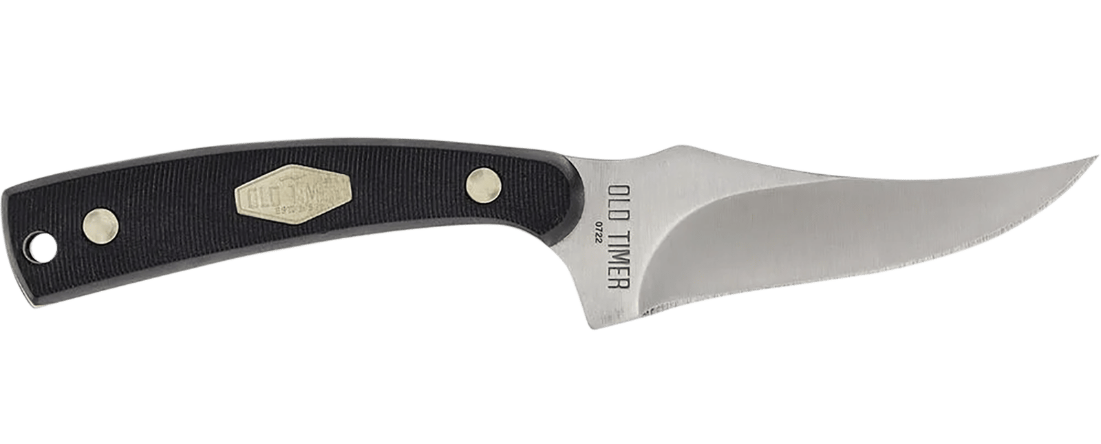 Old Timer 1179216 Sharpfinger  3.30" Fixed Clip Point Plain Stainless Steel Blade/ Delrin Handle