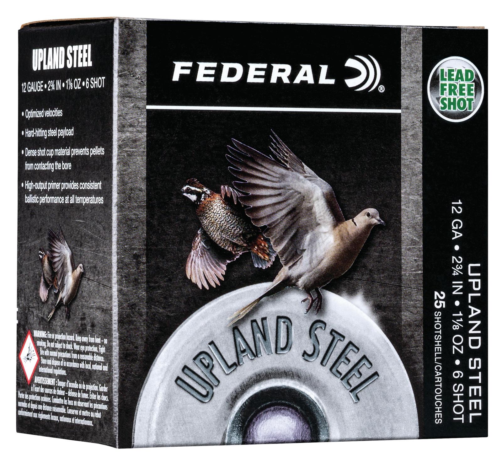 Federal USH126 Upland Field & Range 12Gauge 2.75" 1 1/8oz 6Shot 25 Per Box/10 Case