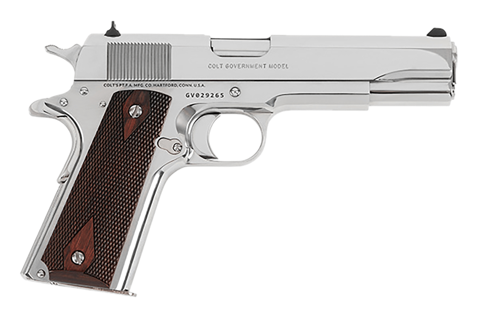 Colt Mfg O1911CBS38 1911 Government 38 Super 9+1 5" Stainless Steel Barrel, Bright Stainless Serrated Slide, Bright Stainless Steel Frame w/Beavertail
