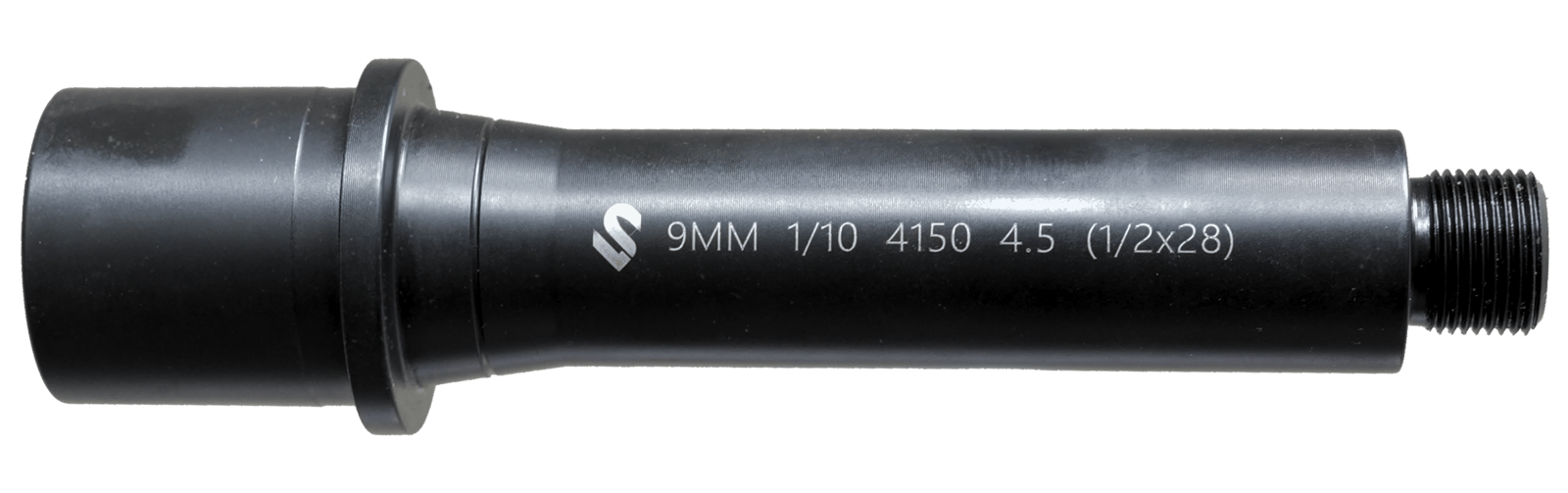 Lead & Steel Llc LS9MM4.5-28 AR9 9mm Luger 4.50" Threaded Black Nitride Chrome Moly Vanadium