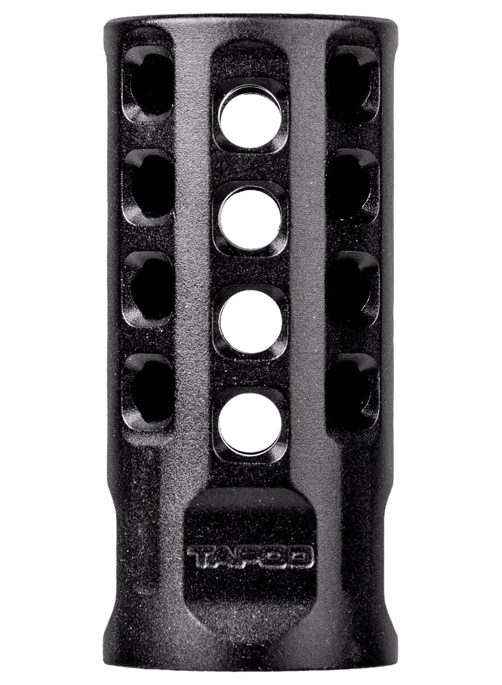 Tapco TAP22004  Muzzle Brake Black Anodized Aluminum 1/2"x28 Threads 2" OAL .920" Diameter 22 LR