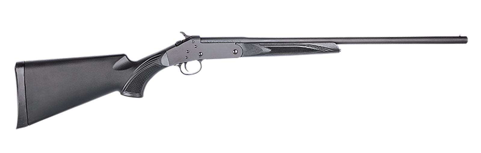 Stevens 19202 301  Compact 410 Gauge Break Open 3" 1rd 22" Matte Black Single Shot Barrel, Matte Black Carbon Steel Receiver, Fixed Matte Black Synthetic Stock, Ambidextrous