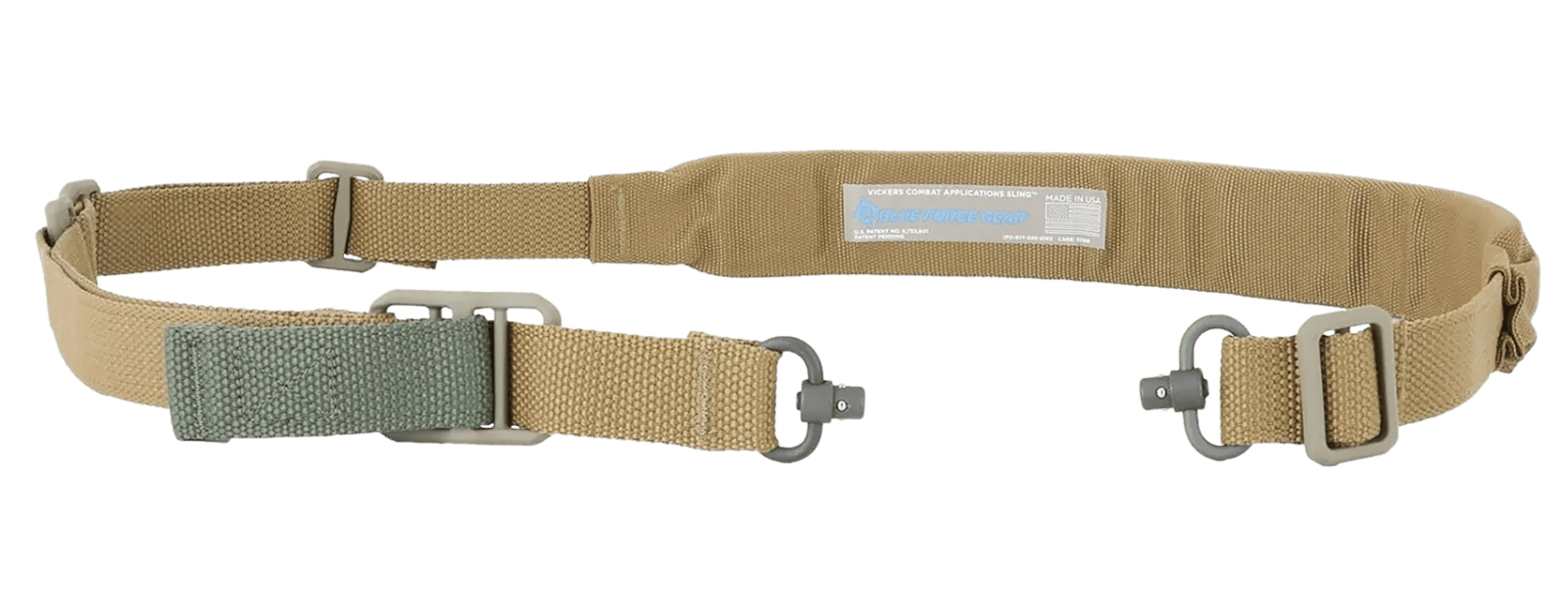 Blue Force Gear VCASPB200AACB Vickers Push Button Sling Coyote Brown Cordura Padded