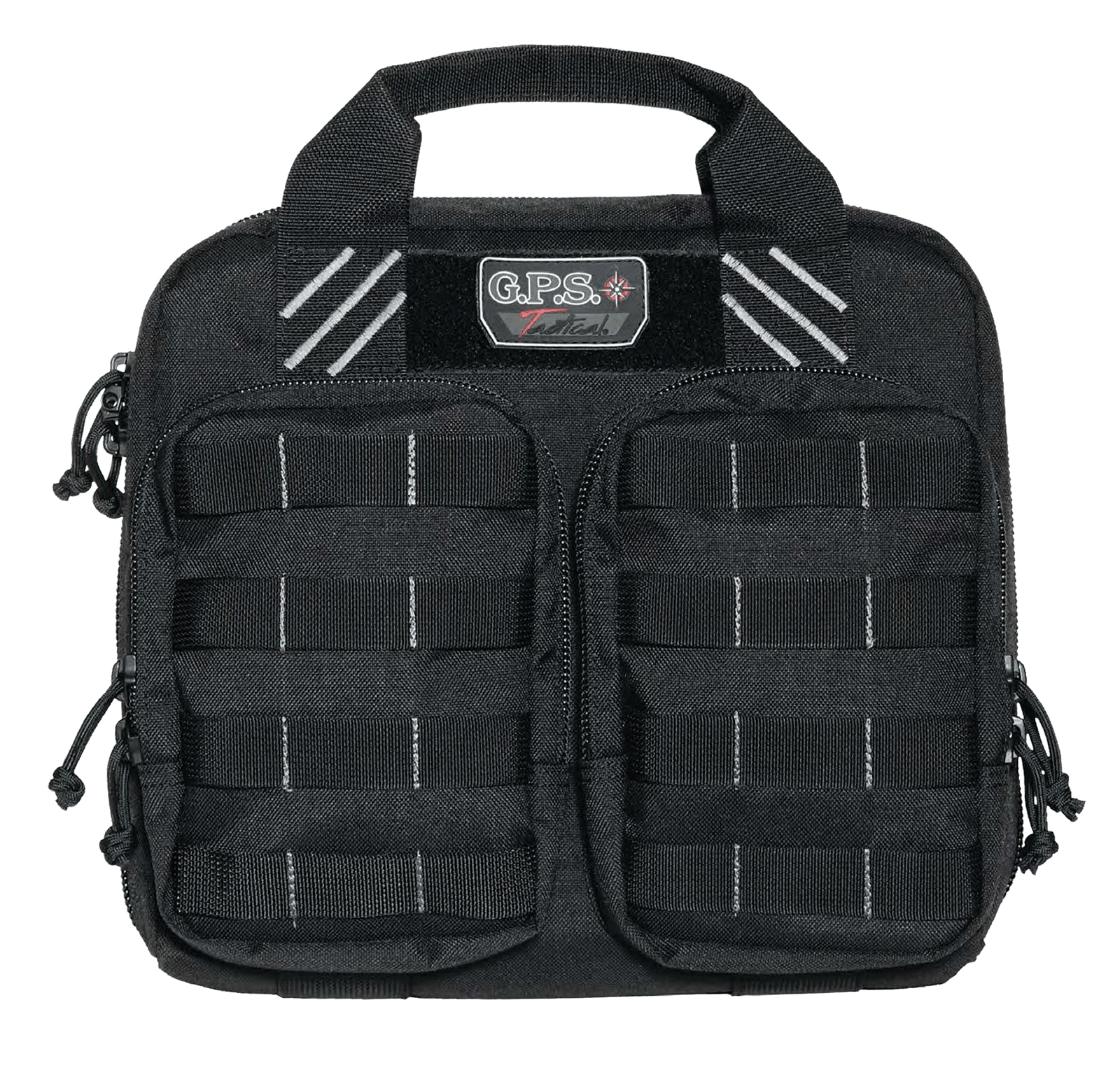 GPS Bags T1412PCB Tactical Double +2 Black 1000D Nylon Teflon Coating Holds 4 Handguns