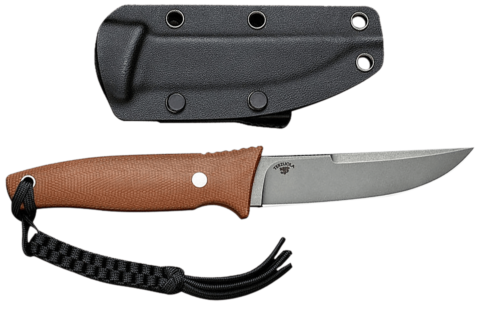Civivi Knives C19046-5 Tamashii  4.07" Fixed Straight Back Plain Gray Stonewashed D2 Steel Blade, 4.73" Brown Textured Canvas Micarta Handle