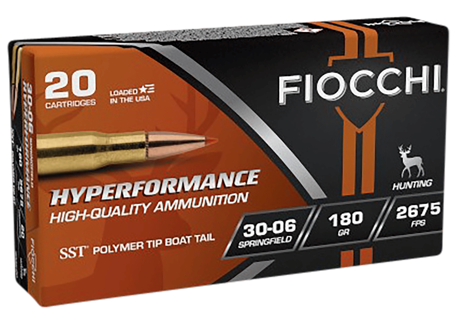 Fiocchi 3006HSC Hyperformance  30-06Springfield 180gr Super Shock Tip 20 Per Box/10 Case