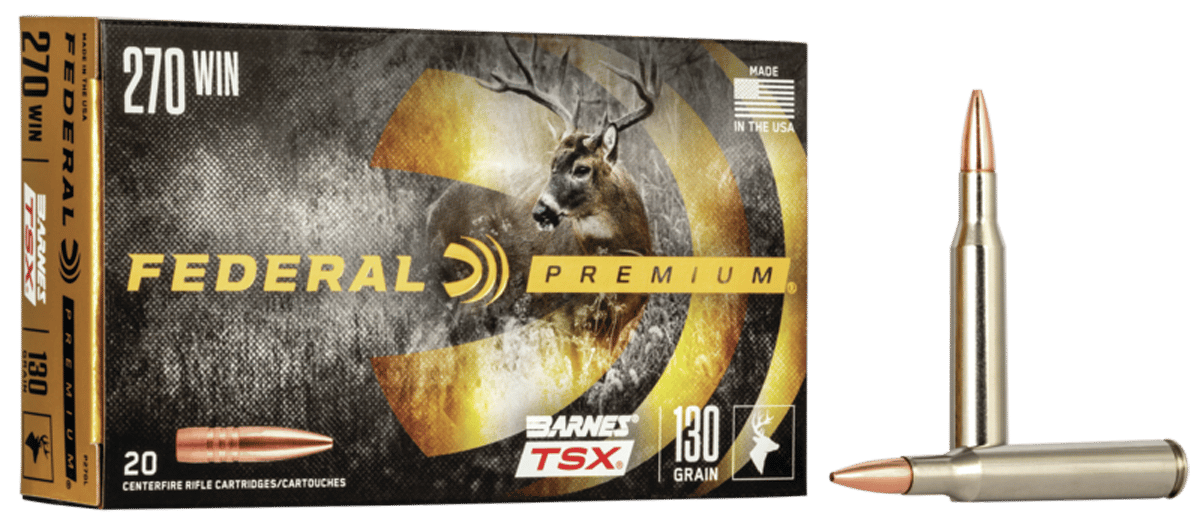Federal P270L Premium  270Win 130gr Barnes TSX 20 Per Box/10 Case