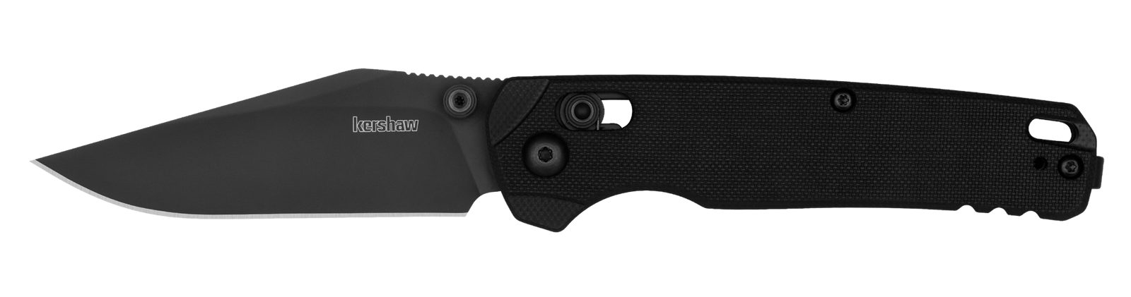 Kershaw 6106BLK Bel Air  3.05" Folding Clip Point Plain Black PVD CPM MagnaCut Steel Blade, Black Textured G10 Handle