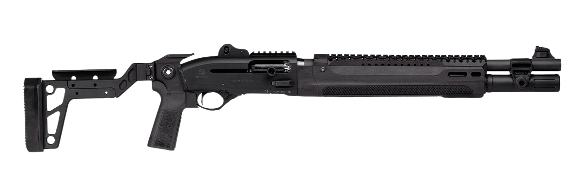 Langdon Tactical Tech LTT1301HBCFBLK Beretta 1301  3" 7+1 18.50" Black Heat Shield Barrel, Black Anodized Aluminum Receiver, Black Chisel Folding Synthetic Stock, Beretta Patrol Forend