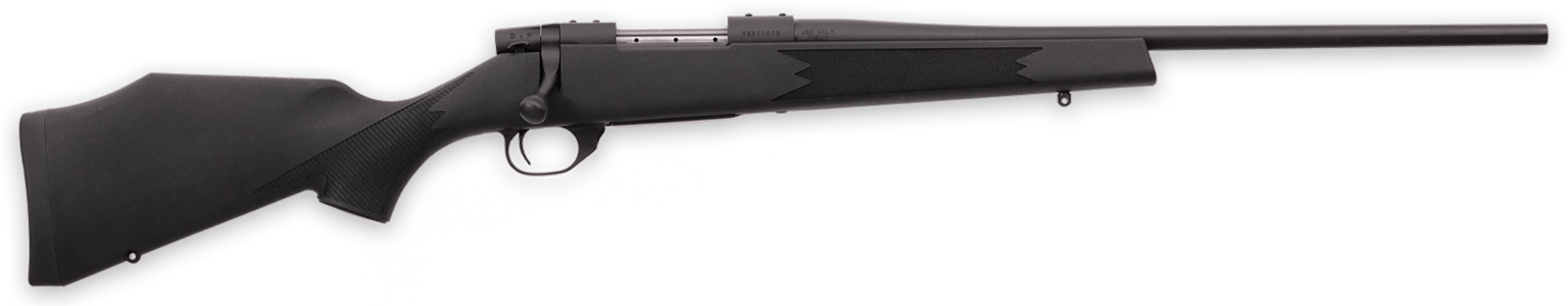 Weatherby VYT7M8RR0T Vanguard Synthetic Compact 7mm-08 Rem 4+1 20" Matte Blued #1 Threaded Barrel, Matte Blued Drilled & Tapped Steel Receiver, Black Adjustable Synthetic Stock