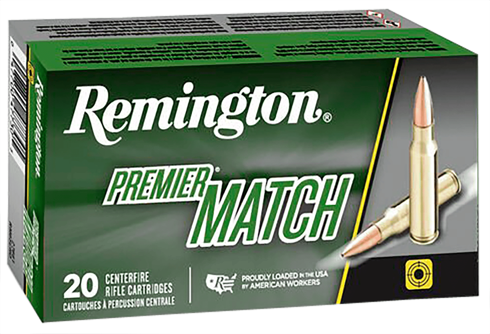 Remington Ammunition 21485 Premier Match 308Win 168gr Sierra MatchKing BTHP 20 Per Box/10 Case