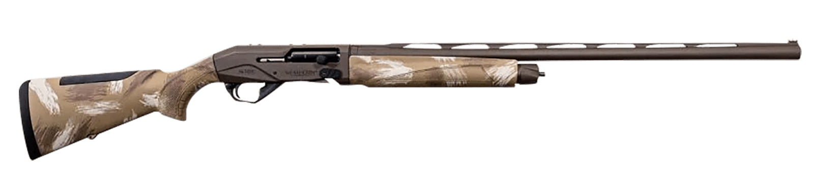 Weatherby XSL1228MAG Sorix  Full Size 12 Gauge Semi-Auto 3" 2+1 28" Burnt Bronze Cerakote Vent Rib Barrel & Drilled & Tapped Steel Receiver, Slough Camo Synthetic Stock w/Adj Shim, Ambidextrous