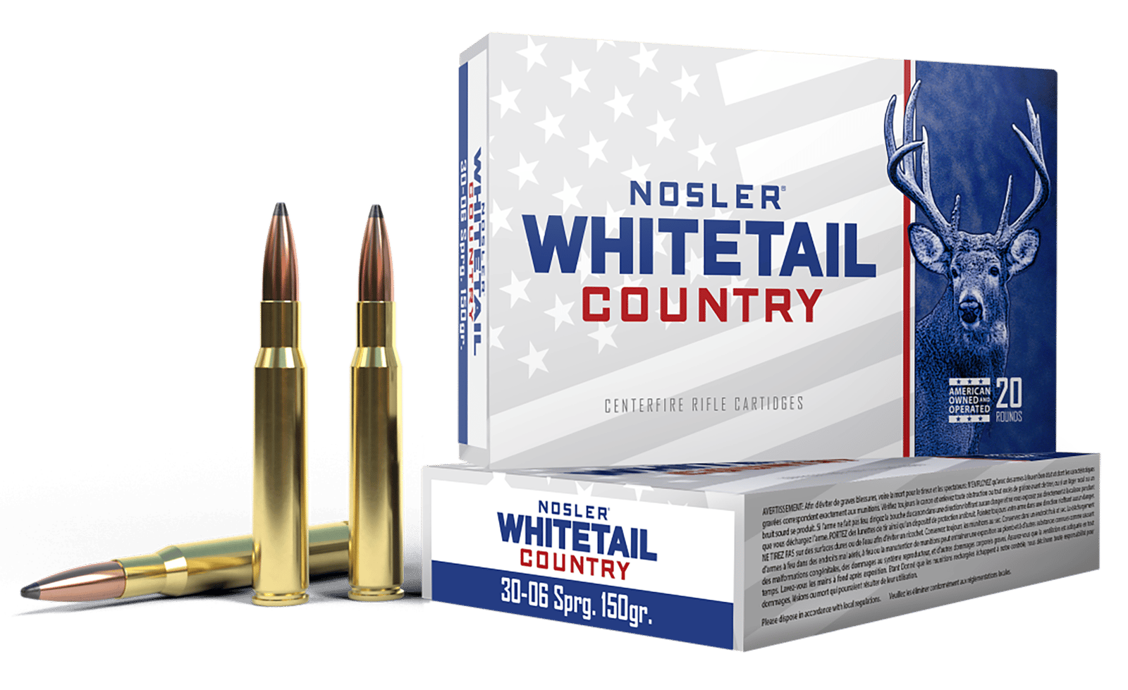 Nosler 40132 Whitetail Country  30-06Springfield 150gr 20 Per Box/10 Case