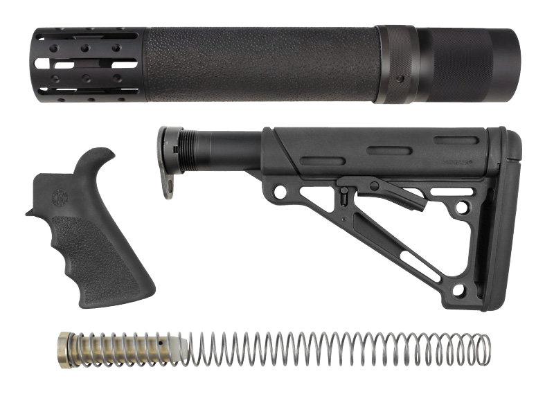 Hogue 15078 OverMolded Stock Kit Black Synthetic for AR-15, M16 Includes Rifle Length Forend & Finger Groove Grip