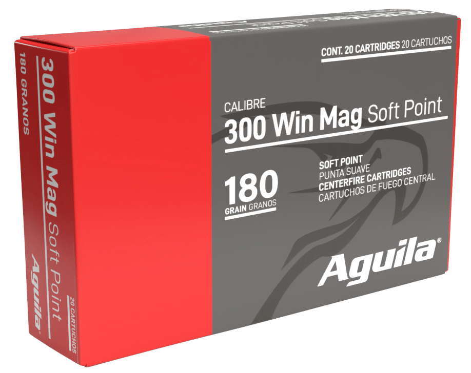 Aguila 82044AG   300Win Mag 180gr InterLock Boat Tail Soft Point 20 Per Box/10 Case