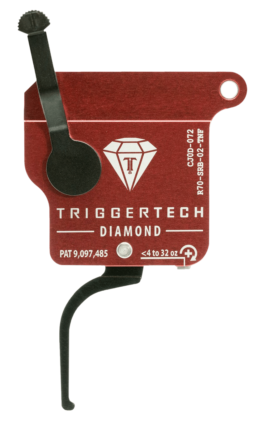 TriggerTech R70SRB02TNF Diamond Without Bolt Release Single-Stage Flat Trigger with 0.30-2 lbs Draw Weight for Remington 700 Right