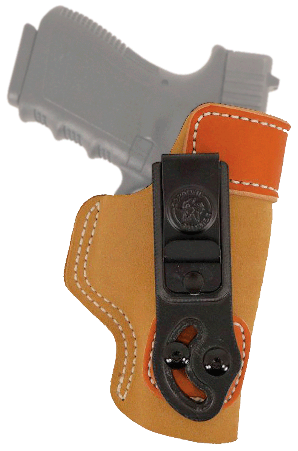 DeSantis Gunhide 106NAB6Z0 Sof-Tuck  IWB Tan Leather/Suede Belt Clip Fits Glock 19/23/36 Right Hand