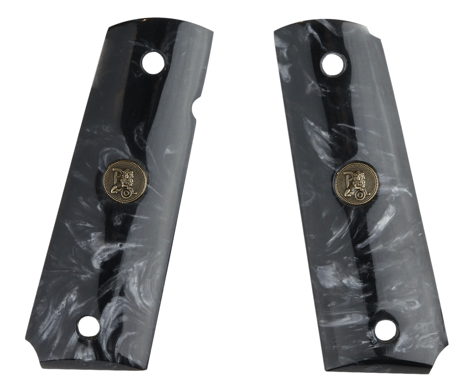 Pachmayr 62000 Custom Grip Black Simulated Pearl Panels for 1911 with Ambidextrous Safety