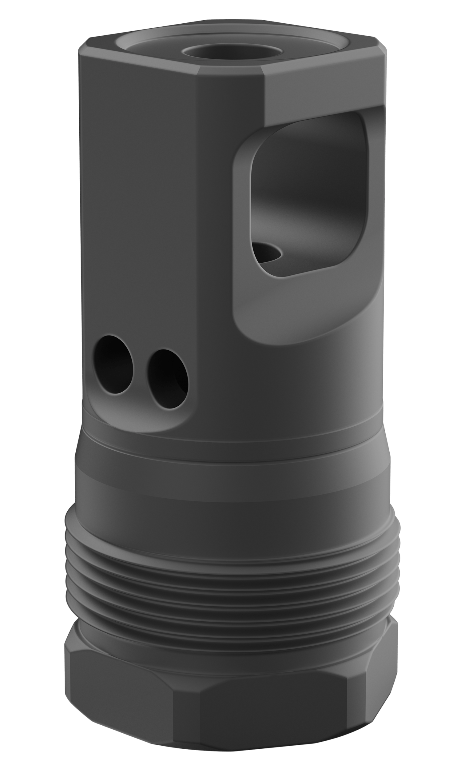 Breek Arms BRK4431 Echo Single Port Plan B Black Nitride Steel 5/8"x24 Threads 30 Cal