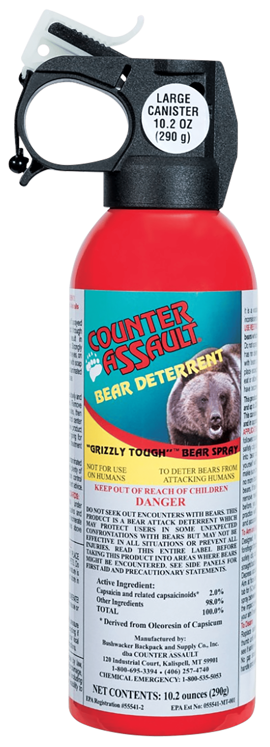 Counter Assault 15067035 Bear Spray  Capsaicin Range 32 ft-7 Seconds 10.20 oz Includes Holster