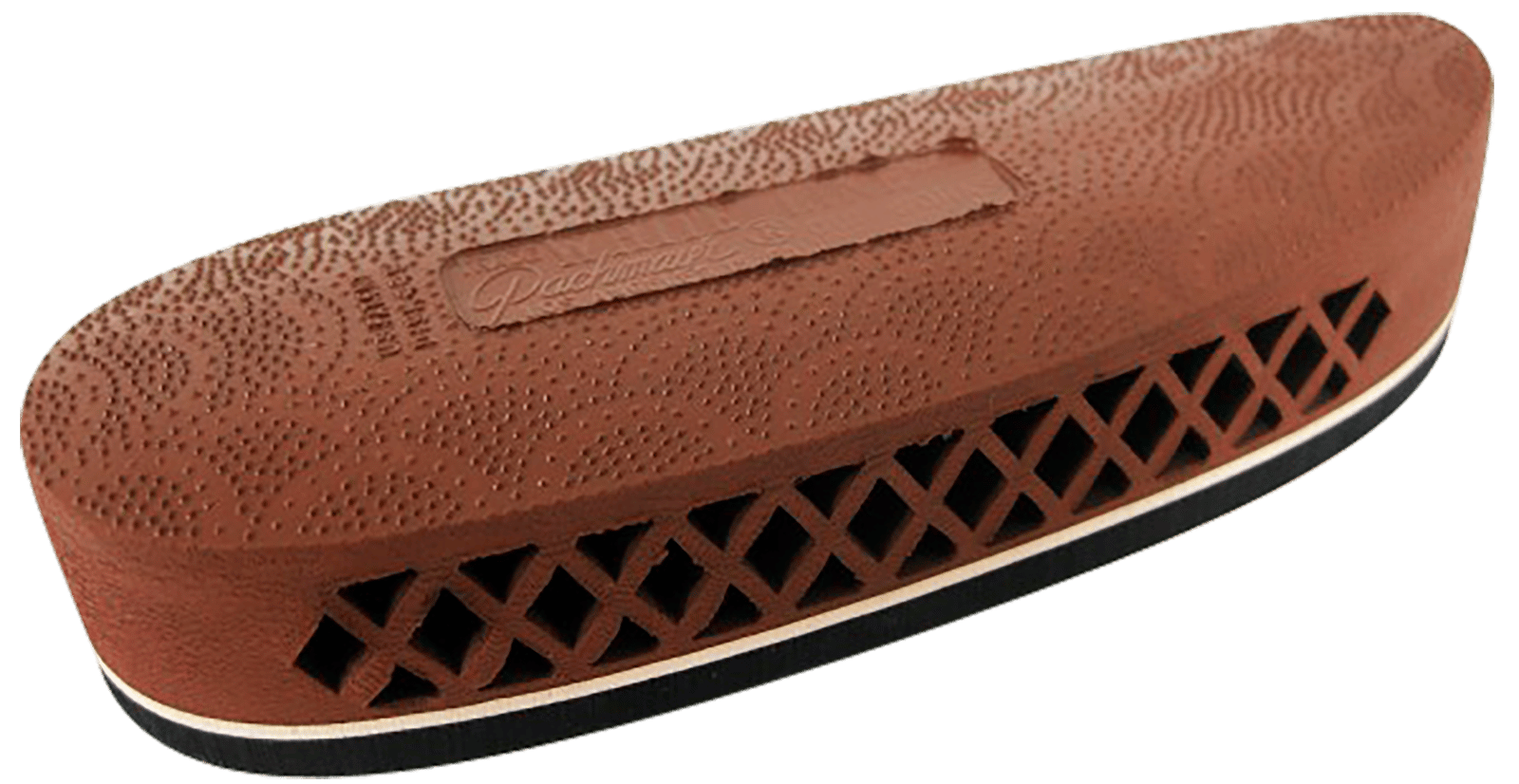 Pachmayr 00011 F325 Deluxe  Brown with White Line Small Rubber For Shotgun