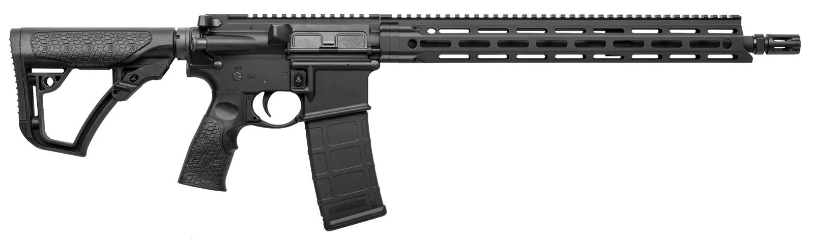 Daniel Defense 0212802081047 DDM4 V7 5.56x45mm NATO 30+1 16" Threaded Barrel w/Flash Suppressor, Black Hard Coat Anodized Receiver, 6 Position Stock w/SoftTouch Overmolding