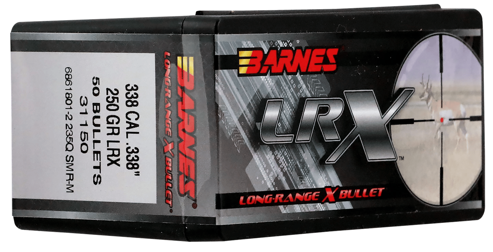 Barnes Bullets 31150 LRX Long Range 338Cal 250gr Boat Tail 50/Box