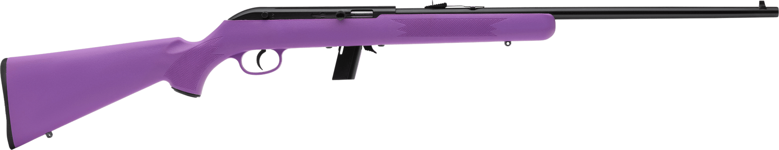 Savage Arms 40219 64 F Full Size 22 LR 10+1 21" Matte Black Carbon Steel Barrel, Matte Black Grooved Carbon Steel Receiver, Purple Fixed Synthetic Stock, Right Hand