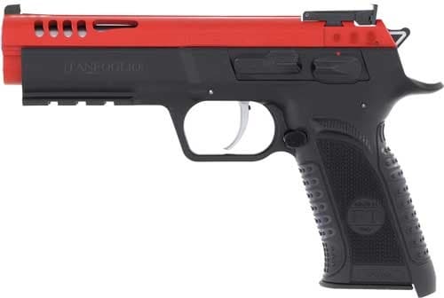 TANFOGLIO FORCE 22LR 4.4" POLY FRAME RED STEEL SLIDE<