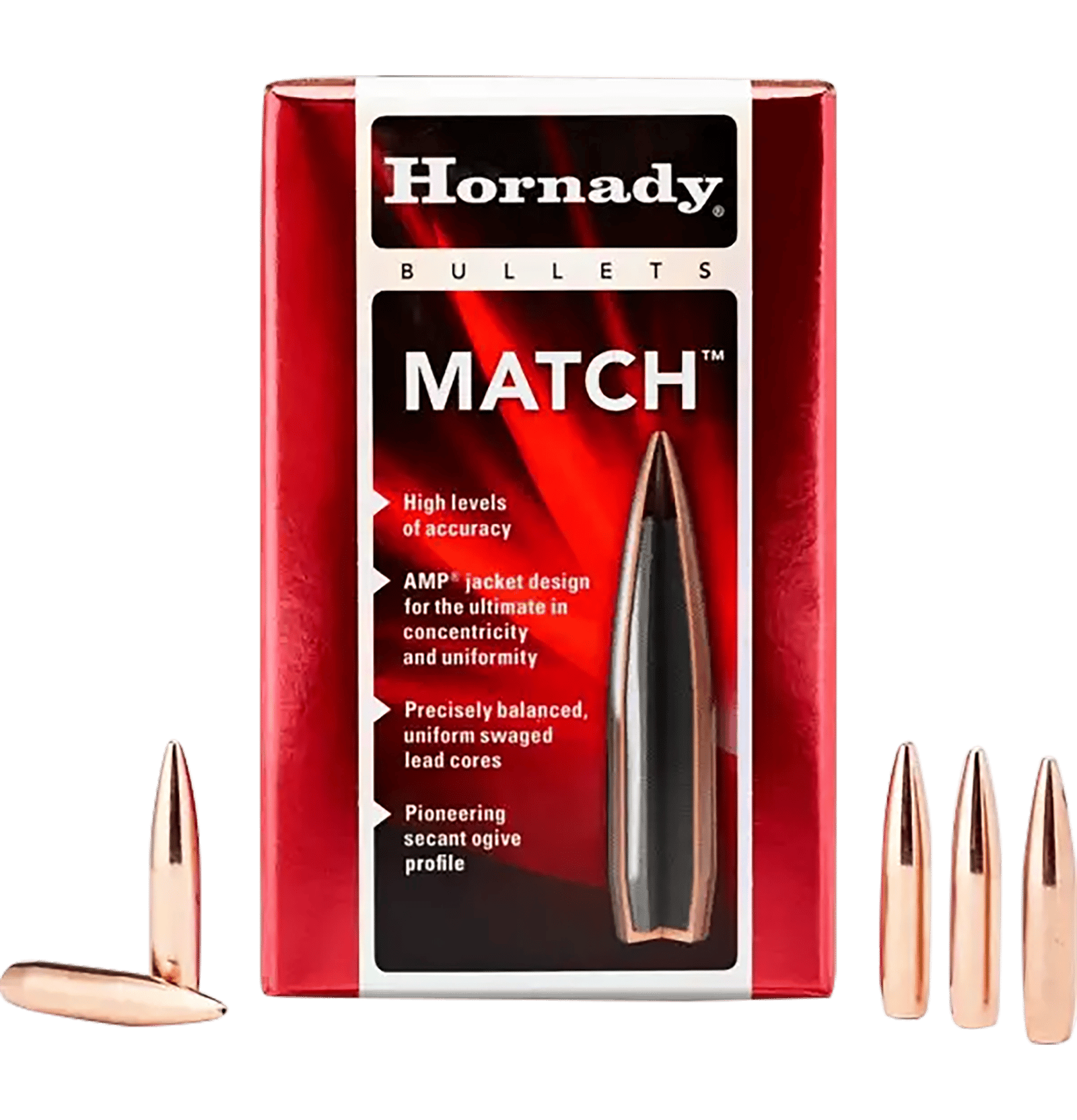 Hornady 30715 Match  30 Cal .308 178 gr Hollow Point Boat Tail Match 100 Per Box/ 15 Case