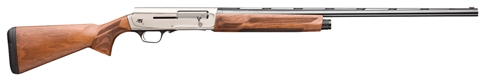 Browning 0119035005 A5 Upland Sweet Sixteen 16 Gauge Semi-Auto 2.75" 4- 2.75" Shells 26" Gloss Blued Vent Rib Barrel, Brushed Nickel Aluminum Alloy Receiver, Fixed Turkish Walnut Stock