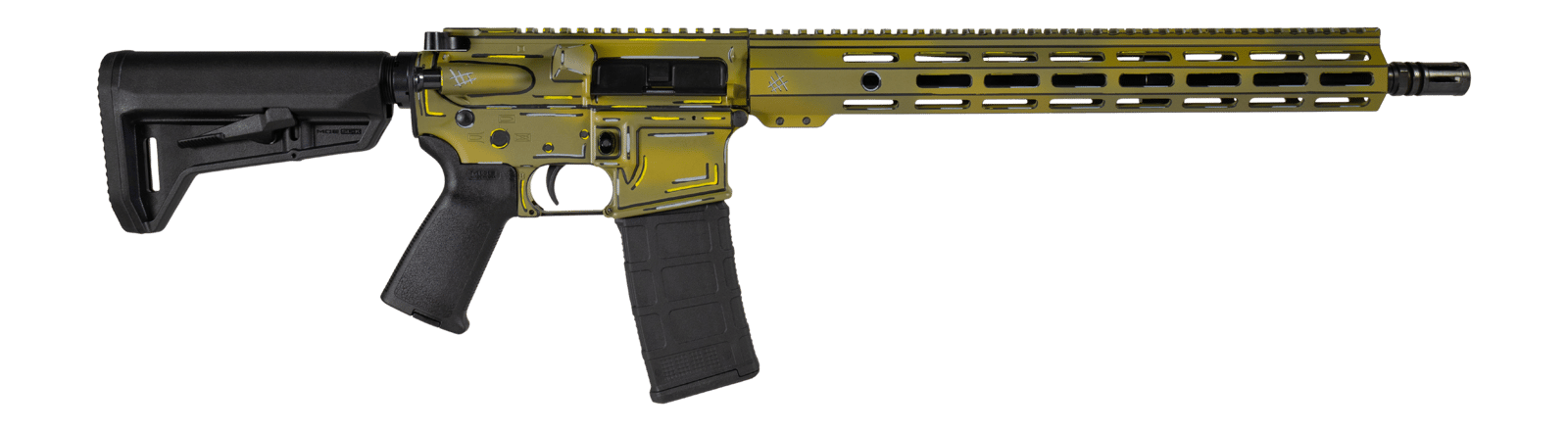 Shark Coast Tactical SCC101921BAZJ Bazooka Joe 5.56 NATO 30+1 16" Black Melonite Threaded Barrel, Aluminum Receiver w/Picatinny Rail, M-LOK Handguard, Magpul MOE SL Black Polymer Stock, Magpul MOE Gri