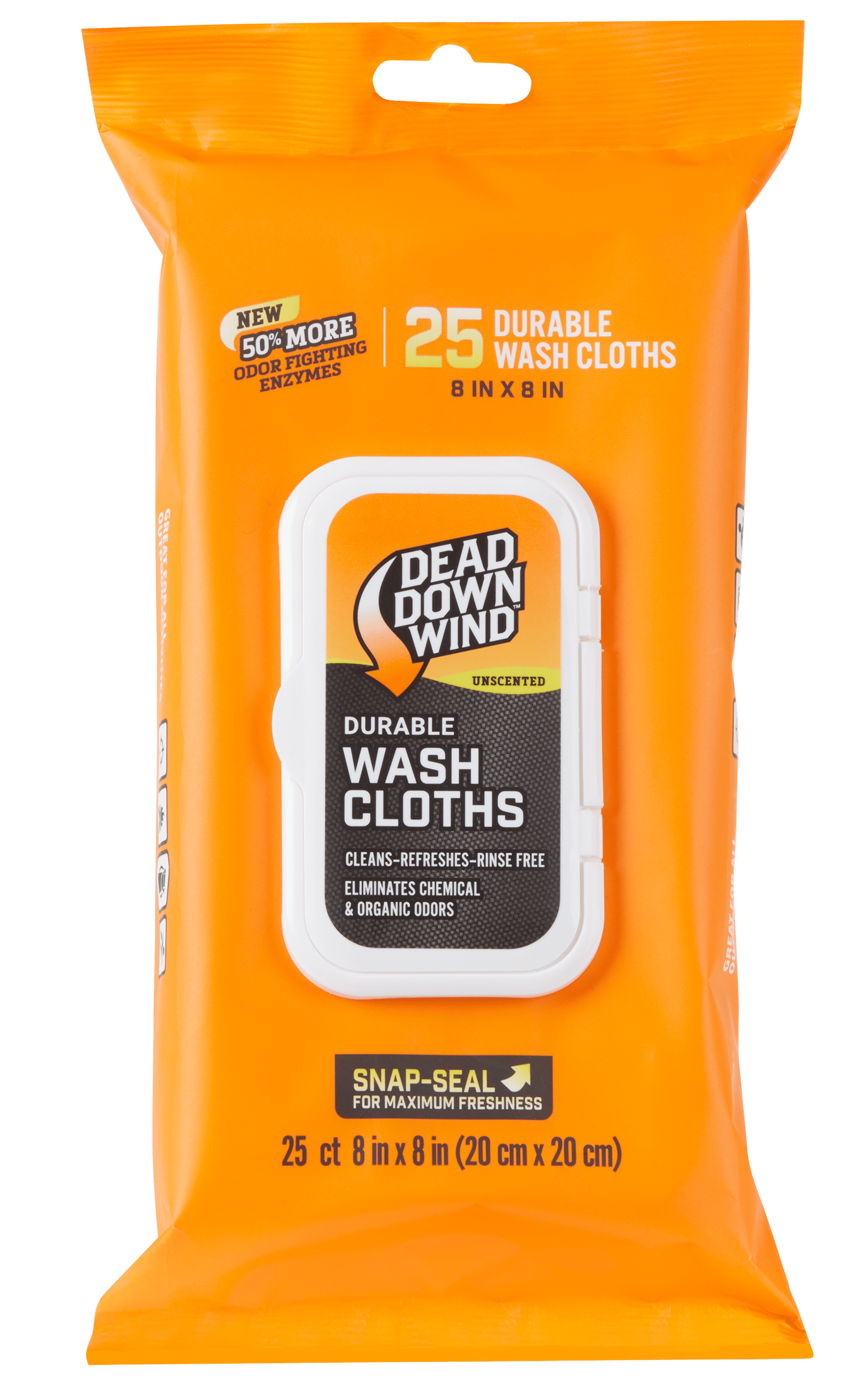 Dead Down Wind 1355 Field Wash Cloth 8" X 8" Unscented 25 Count