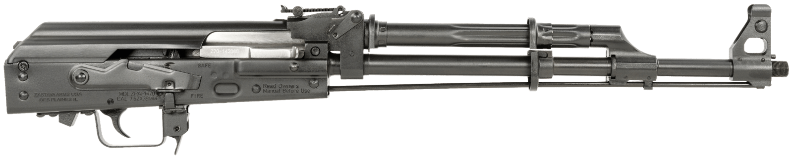 Zastava Arms Usa ZR7762BA ZPAPM70  7.62x39mm 16.25" Black Barrel/Rec, No Furniture or Mag Included