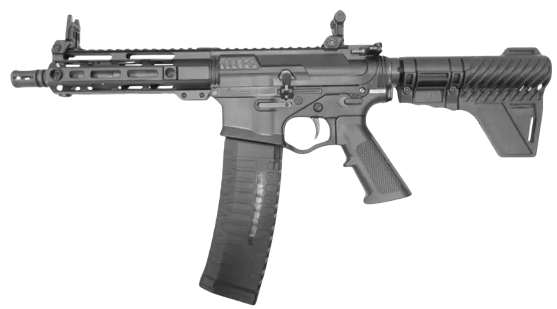 ATI ALPHA MAXX 5.56 PISTOL 7.5" BBL, 7" MLOK W/ QD RAIL, BLADE 2 BRACE, F/U SIGHTS 1-60RD MAGAZINE