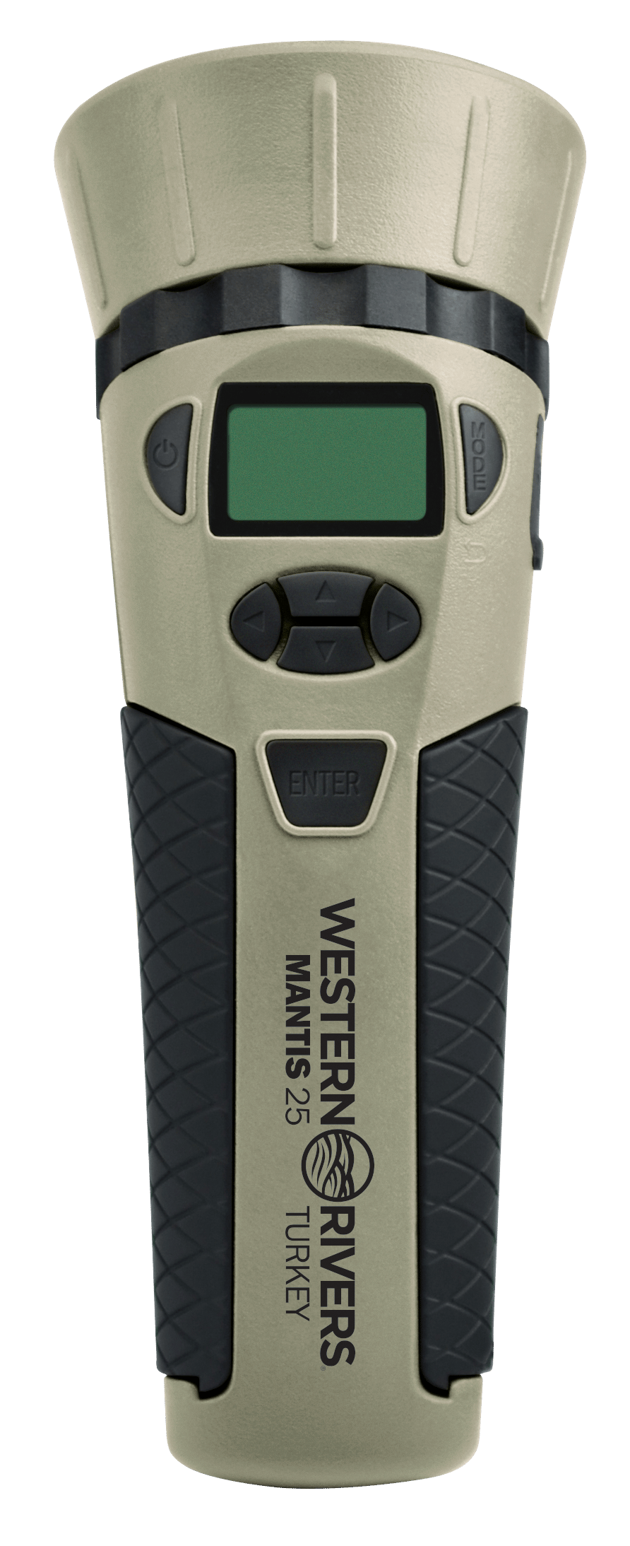 Western Rivers GC25TKY Mantis  Electronic Turkey Call, 25 Preloaded Sounds, Tan Plastic Includes Hand Lanyard